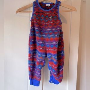 Vintage Patagonia fleece bib overalls 18 months